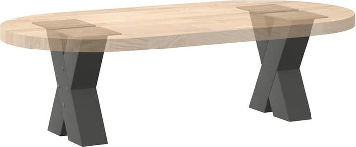 Produktbild VidaXL Couchtischbeine X-Form 2 Stk. Anthrazit 30x(30-31) cm Stahl Tischbein
