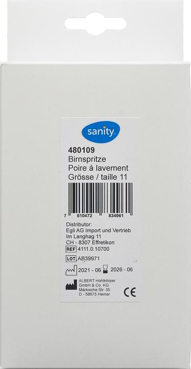 Image du produit Sanity Seringue à poire Gr11 347ml deux pièces