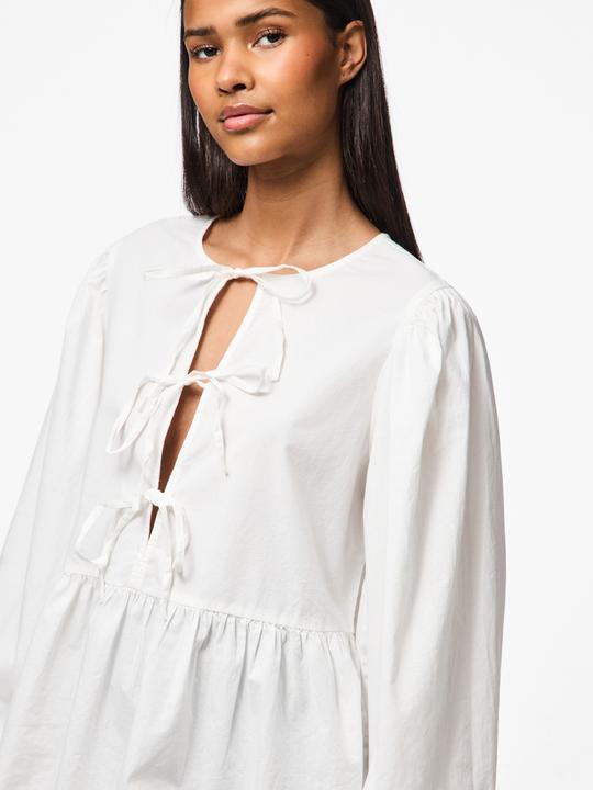 Actual product image Pieces Pcjolly Ls O-Neck Tie Top Wvn Noos Bc (XL)