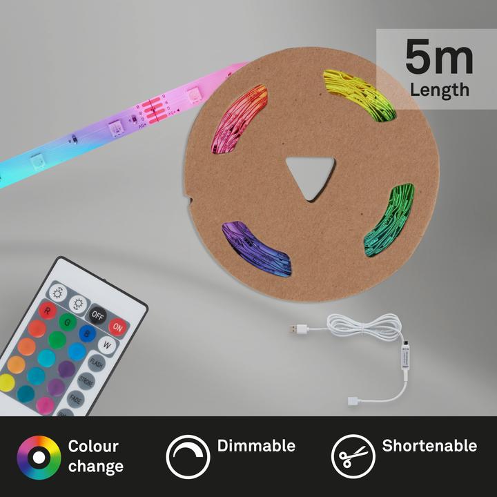 Actual product image Briloner Flexband (RGB, 500 cm, Indoor)