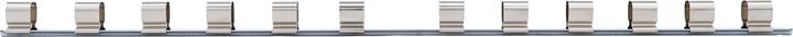 Actual product image BGS Socket Rail with 12 Clips 20 mm (3/4") (20 mm)