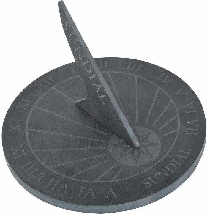 Produktbild Esschert Design Sonnenuhr rund Schiefer (3.5 x 27.5 x 27.5 cm)