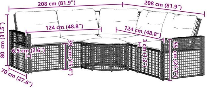 Produktbild VidaXL 10-tlg. Garten-Lounge-Set mit Kissen