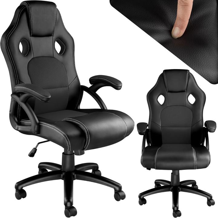 Actual product image tectake Sports Seat Executive Chair, Black-Black