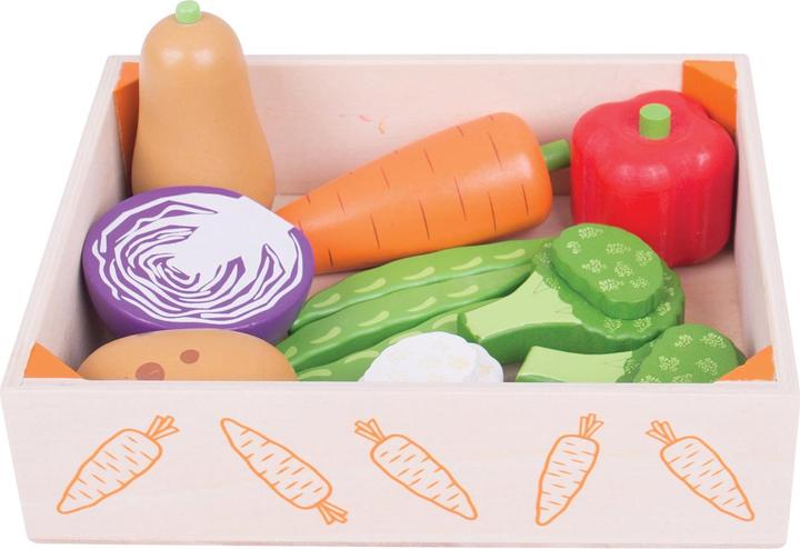 Actual product image Bigjigs Wooden box with vegetables