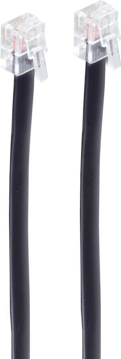 Produktbild Shiverpeaks ®-BASIC-S--Modular-Kabel, Western-Stecker 6/6 auf Western-Stecker 6/6, schwarz, 6-adrig, 15m