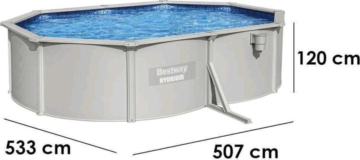 Produktbild Bestway Hydrium Ovalpool 500x360x120 cm (500 x 360 x 120 cm)
