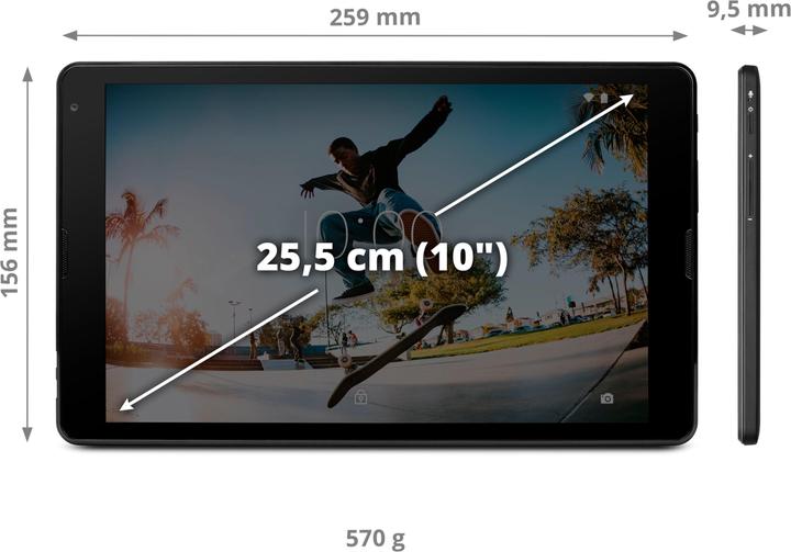 Actual product image Medion Lifetab E10421 (WLAN only, 10.10", 32 GB, Black)