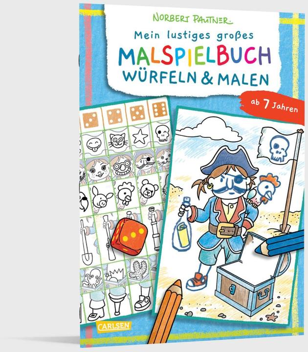 Produktbild Mein lustiges grosses Malspielbuch: Würfeln & Malen (ab 7 Jahren)