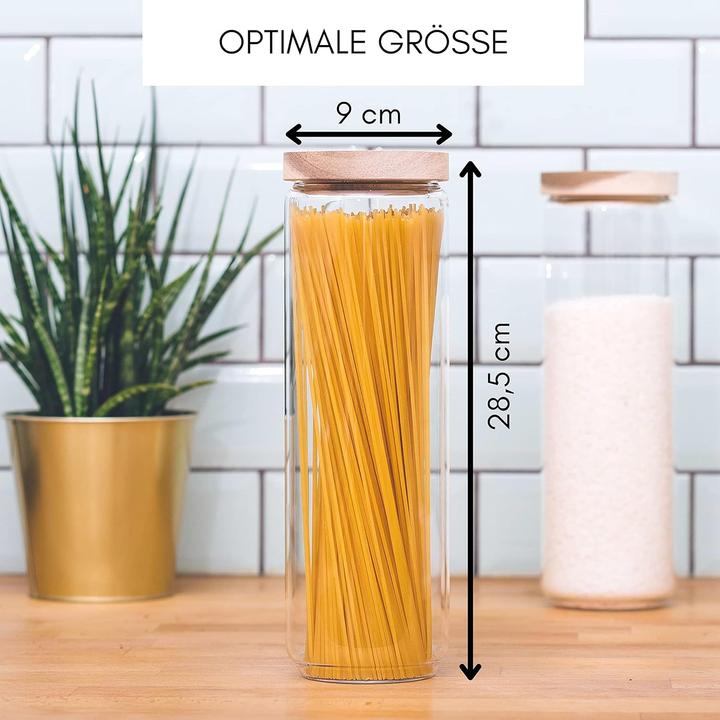 Image du produit Econovo 2-teiliges Vorratsgläser-Set für Spaghetti (1.50 l)