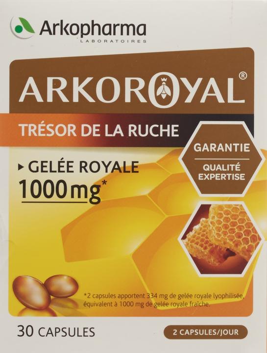 Actual product image Arkopharma Arkoroyal Premium Gelée Royal Kapseln 1000mg (30 Piece, Capsules, 46 g)