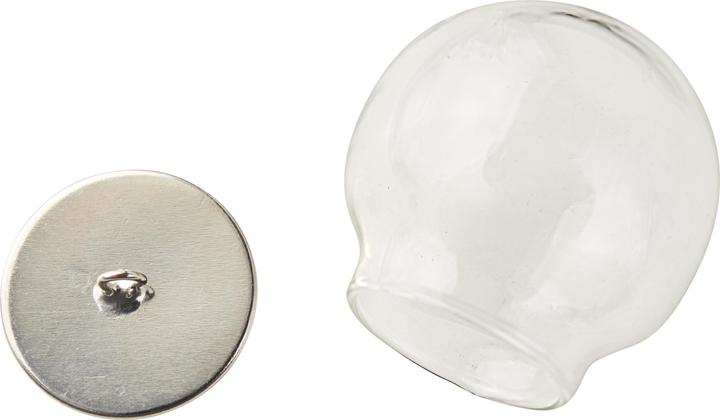 Produktbild Hobby & Crafting Fun Anhänger "Glaskugel, 2-tlg., 30 mm (Glas, Metall)
