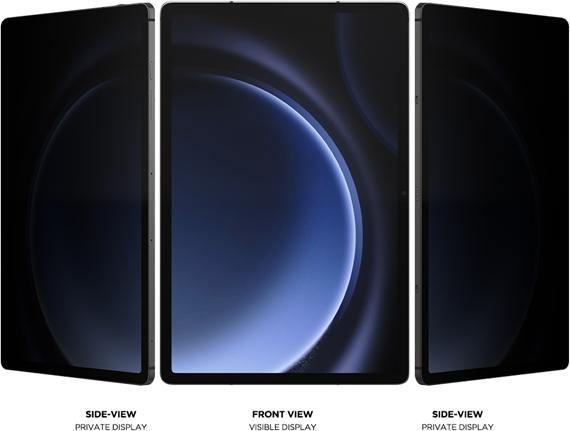 Produktbild Eiger Privacy Sichtschutz-Glas Standard Fit Mountain Glass Tablet Black (1 Stück, Galaxy Tab S8+, Galaxy Tab S9+, Galaxy Tab S9 FE+, Galaxy Tab S10+)