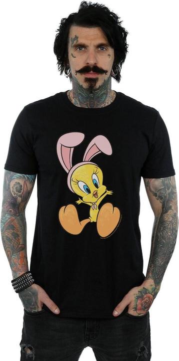 Actual product image Looney Tunes Mens Tweety Pie Bunny Ears T-Shirt (XXL)