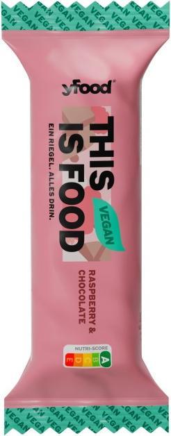 Actual product image YFood Vegan Protein Bar Raspberry & Chocolate 60g (Raspberry, Chocolate, 12 pcs., 720 g)