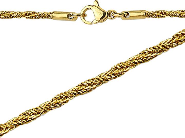Star Piercing Kette verdreht vergoldet (Chirurgenstahl 316L, ohne Messing)