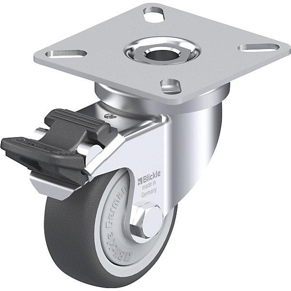 Image du produit kaiserkraft Roulette pivotante LPA-PATH-FI, dimensions platine 60 x 60 mm, Ø roue 50 mm