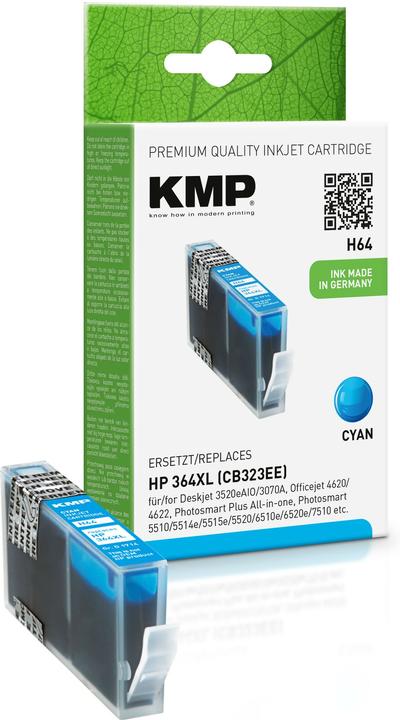 Actual product image KMP H64 Ink cartridge comp. w. HP CB 323 EE No. 364 XL (C)