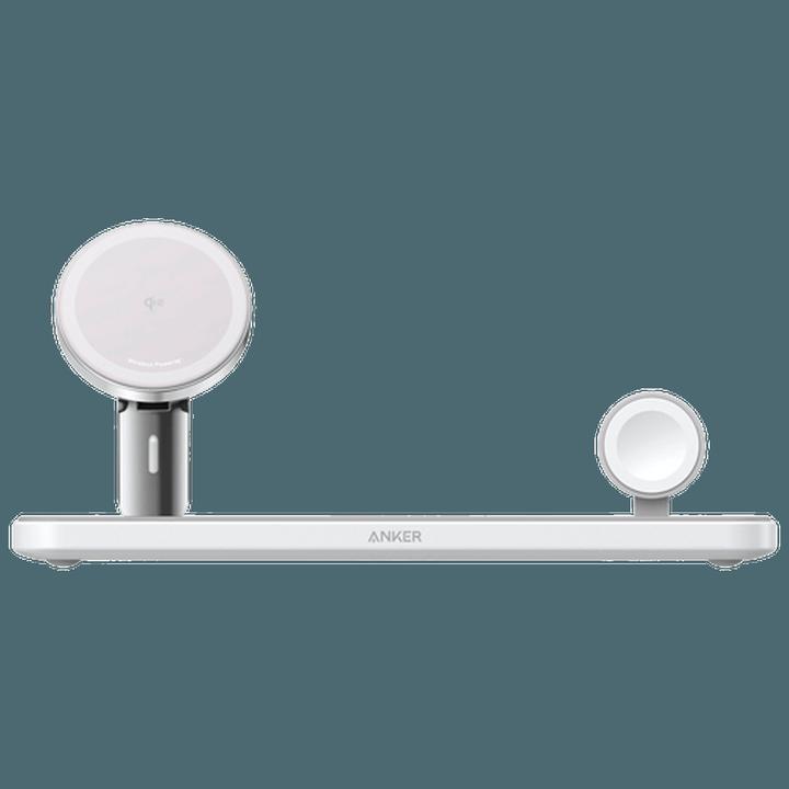 Image du produit Anker Chargeur magnétique sans fil MagGo 15W, 3-en-1 pad, blanc, UE Plug (25 W)