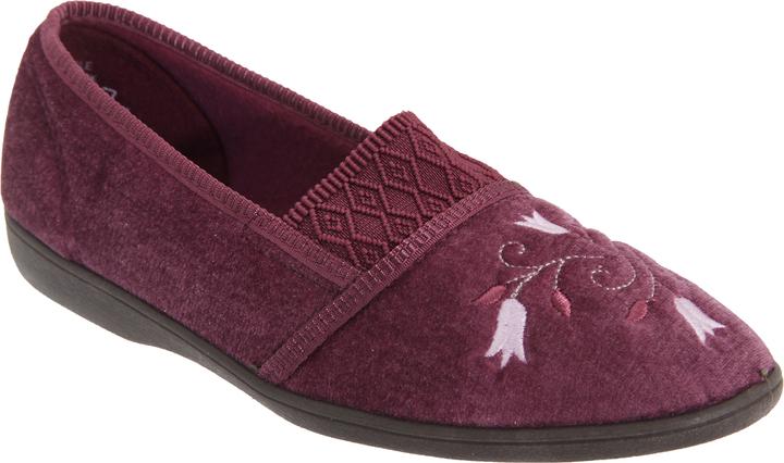 Produktbild Universal Textiles Inez Hausschuhe Pantoffeln mit BlumenStickerei (41)
