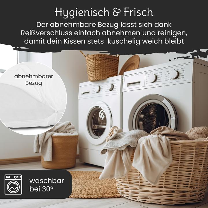 Actual product image Bestschlaf Multifunktions-Körperkissen, Schwangerschaftskissen in U Form, Stillkissen mit abnehmbarem und (153 cm)