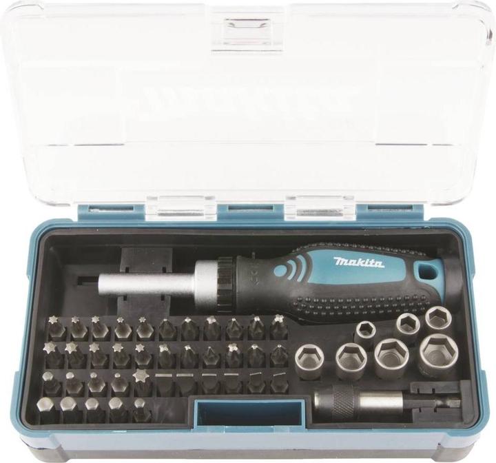 Actual product image Makita Ratchets and Bit set (Hexagon socket TX M10, Hexagon socket TX M15, Hexagon socket TX M20, Hexagon socket TX M30, Cross Phillips PH M1, Cross Phillips PH M2, Cross Pozidriv PZ M1, Cross Pozidriv PZ M2, Cross Phillips PH M3, Hexagon socket TX M40)