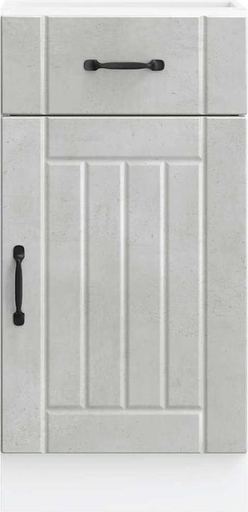 Produktbild VidaXL Küchen-Unterschrank Lucca Betongrau Holzwerkstoff Spülenunterschrank (40 x 46 x 81.5 cm)