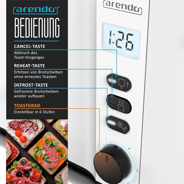 Produktbild Arendo Manha - Langschlitz-Toaster für 4 Scheiben