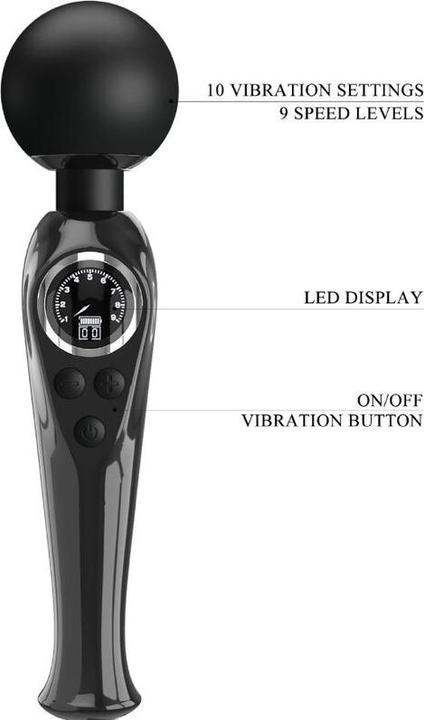 Actual product image Pretty Love Skyler Vibrator Wand Black