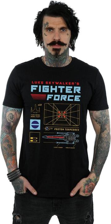 Actual product image Star Wars Mens Luke Skywalker's Fighter Force T-Shirt (XXL)