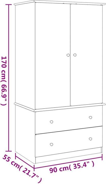 Produktbild VidaXL Nuru (90 x 55 x 170 cm)