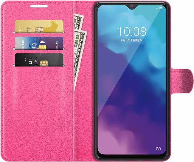 Actual product image MU Classic Litchi Leather Bookcover Series (ZTE Blade V2020 5G, ZTE Blade V30 Vita)