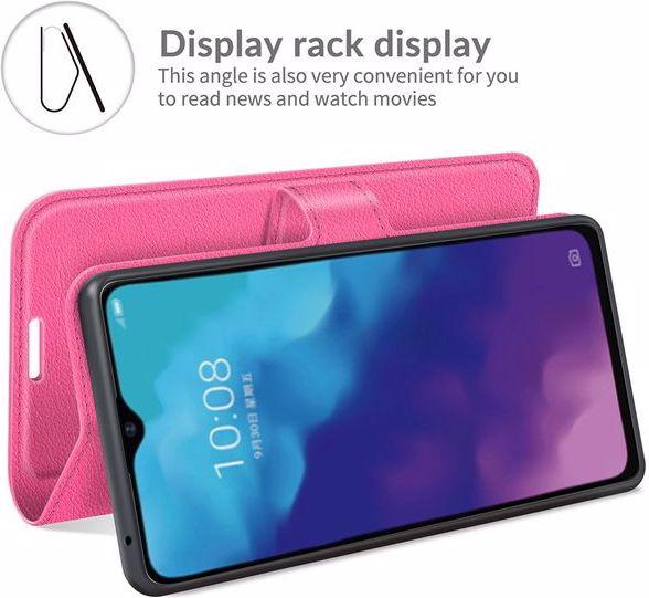 Actual product image MU Classic Litchi Leather Bookcover Series (ZTE Blade V2020 5G, ZTE Blade V30 Vita)