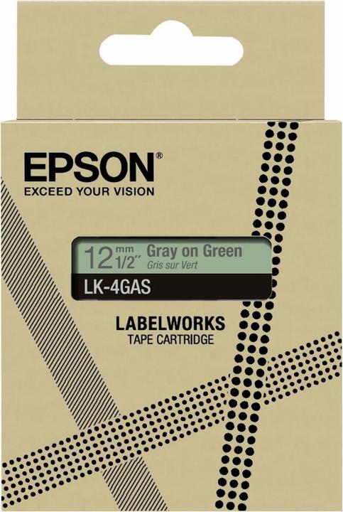 Produktbild Epson Soft Green/Gray 12mm LK-4GAS (1.20 cm, Grün, Grau)