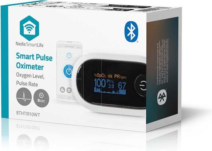 Immagine prodotto Nedis Pulsossimetro SmartLife | Bluetooth | Display OLED | Allarme sonoro / Interferenza antimovimento