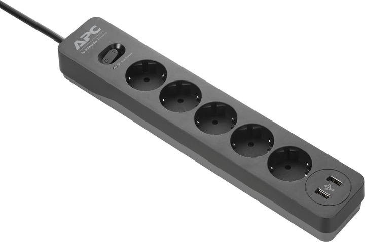 Actual product image APC PME5U2B-GR Voltage protection 5 AC outputs 230 V Black 1.52 m (5 x, CEE 7/3, 1.52 m)
