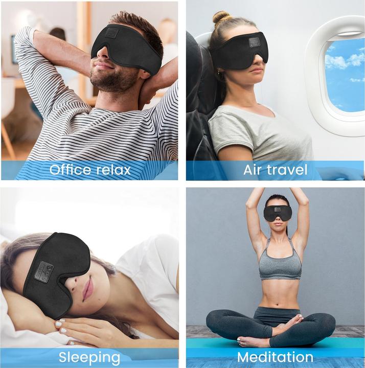 Immagine prodotto PhoneLook Premium Bluetooth Schlafmaske Kopfband mit integrierten Musik Lautsprechern