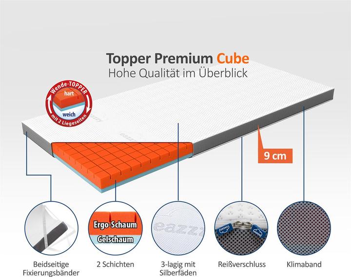 Actual product image Genius Eazzzy Topper Premium Cube (140 x 200)