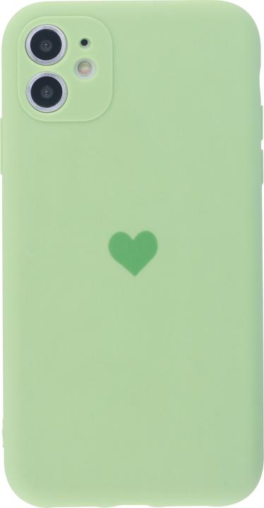 Image du produit PhoneLook Coque Silicone Mat Coeur vert clair (Apple iPhone 12 mini)