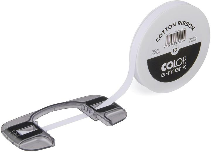 Actual product image Colop e-mark guide rail for cotton ribbons 10 mm, for easier printing of ribbons and en