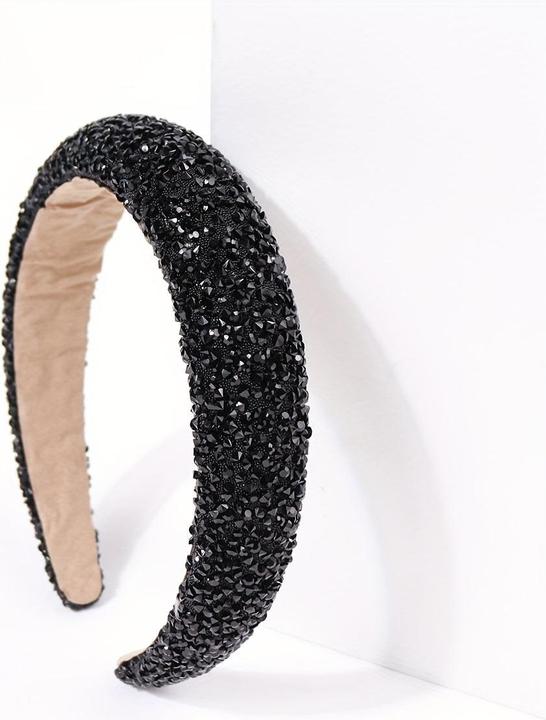 Alopini Vintage breite Brimmed Stirnband, elegante Strass dekorative Haarreif, Faux Perle Haarband
