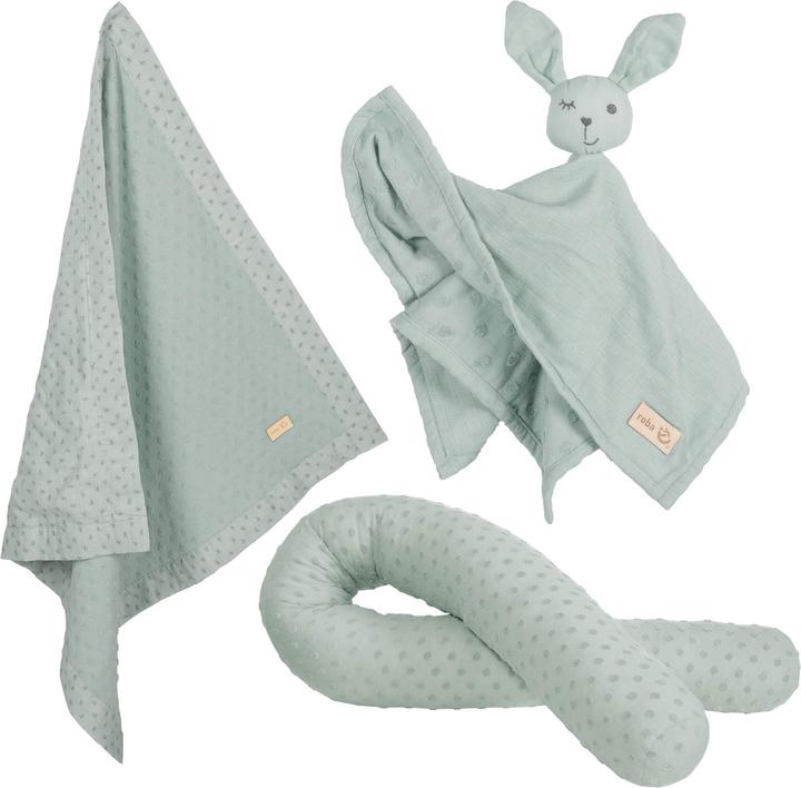 Roba Geschenkset Baby Kuscheln und Spielen Lil Planet frosty green