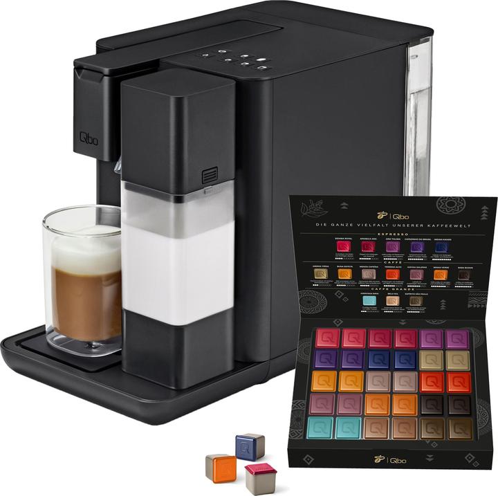 Tchibo Qbo MILK MASTER Premium Kapselmaschine inkl. 30 Kapseln, Velvet Black