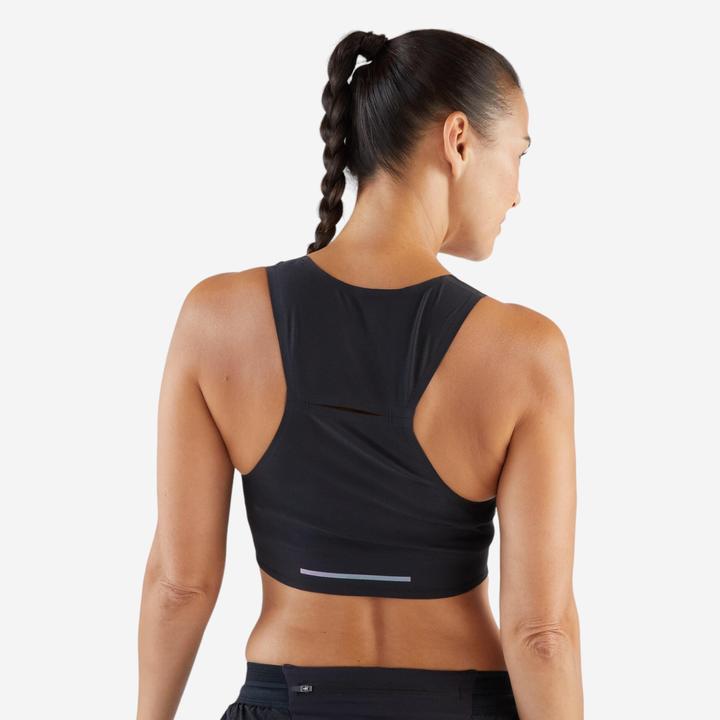 Immagine prodotto Kiprun Laufshirt Crop Top Damen leicht - Race Crop Light 900 schwarz Méline Rollin (S)