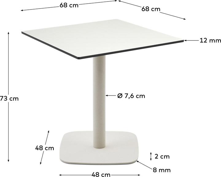 Actual product image Kave Home Dina (68 x 68 x 73 cm)