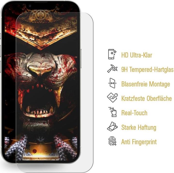 Produktbild Protectorking 1x 3D A++ echtes Tempered 9H Panzerhartglas KLAR (1 Stück, Apple iPhone 15 Plus)