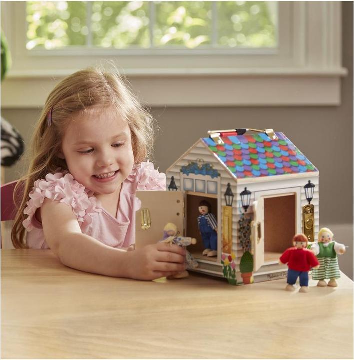 Image du produit Melissa & Doug Maison En Bois Avec Des Colliers De Porte