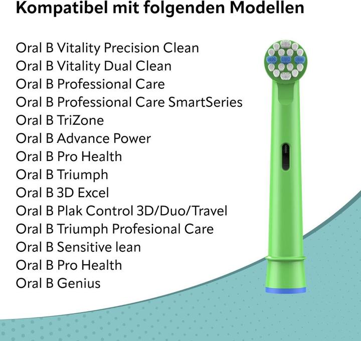 Immagine prodotto Ora-Care Spazzolini di ricambio per bambini compatibili con la confezione da 8 di Oral-B (8 x)