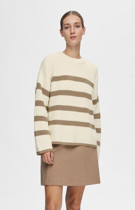 Produktbild Selected Femme Gestreifter Strickpullover (XL)