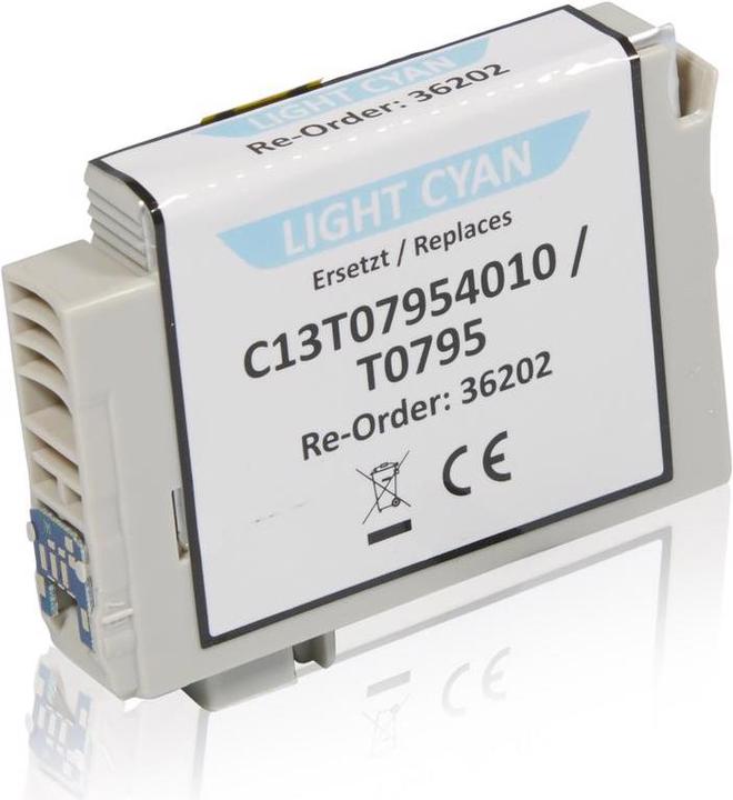Image du produit Inkadoo Cartouches d'encre compatibles avec Epson C13T07954010 / T0795, cyan clair Photocyanine (PC)